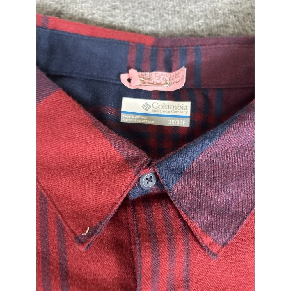 Columbia Steens Mountain Button Up Fleece Shirt Jacket‎ Bufflo Plaid Print 3X
